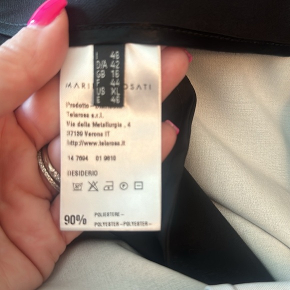 Mariella Rosati Italian size 48 xl business casual wide leg  dressy poly elaste - Picture 8 of 9